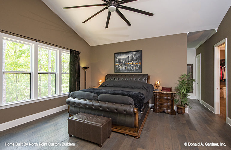 The master bedroom is a quiet retreat in Modern house plan 1272 The Clearlake