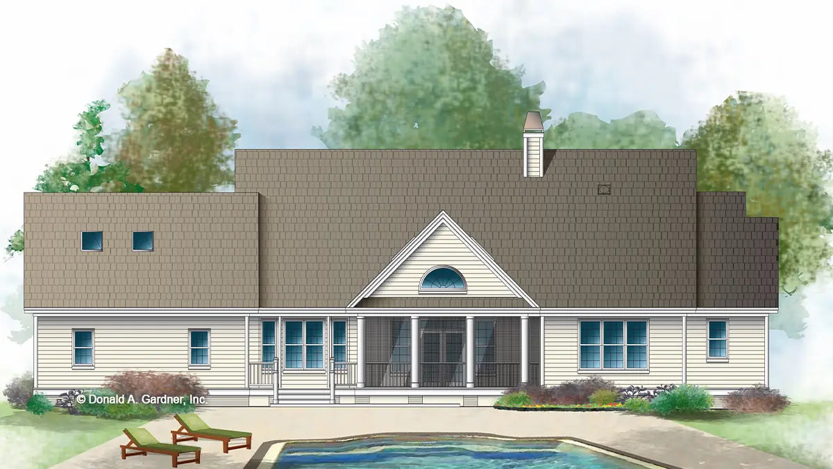 Rear view illustration. The Cornell plan 1348.