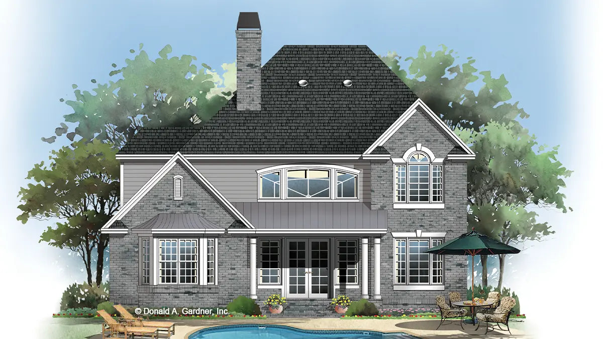 Rear view illustration. The Courtridge plan 1193.