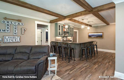 This is a photograph of the wet bar of luxury house plan 732 The Crowne Canyon as built by a customer