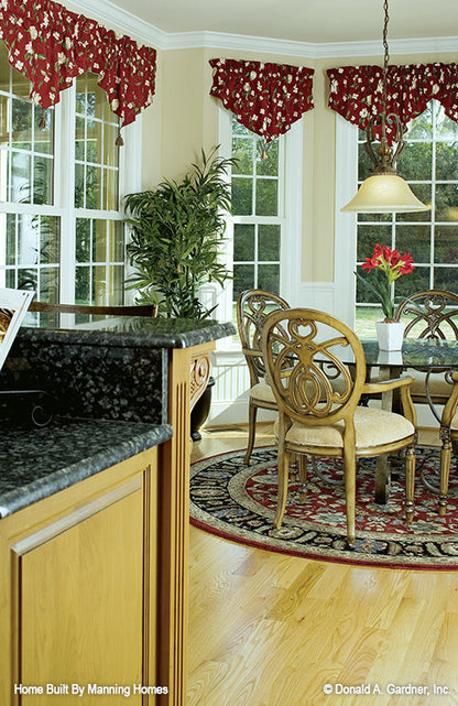 This is picture of the breakfast room as built by a customer of four bedroom house plan 1032 The Derbyville