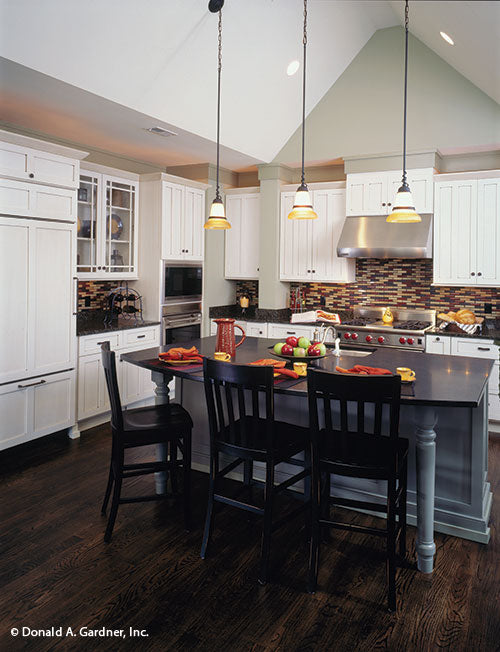 Island bar seating in the kitchen. The Dogwood Ridge plan 5005.