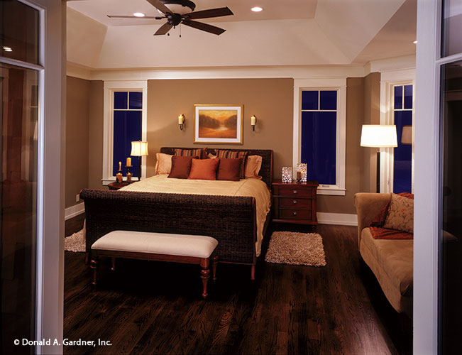 Tray ceiling in the master bedroom. The Dogwood Ridge plan 5005.