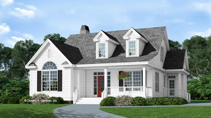 This is an illustration of the front of bungalow house plan 808 The Ferguson