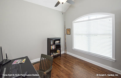 Picture of study with large window of Fieldstone house plan 1047