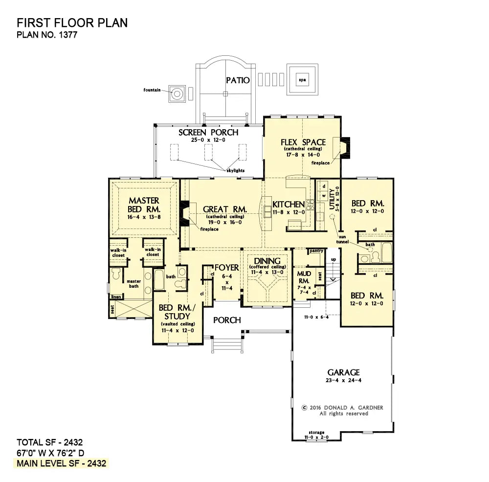 This is the first floor plan image for house plan 1377 The Forest Grove