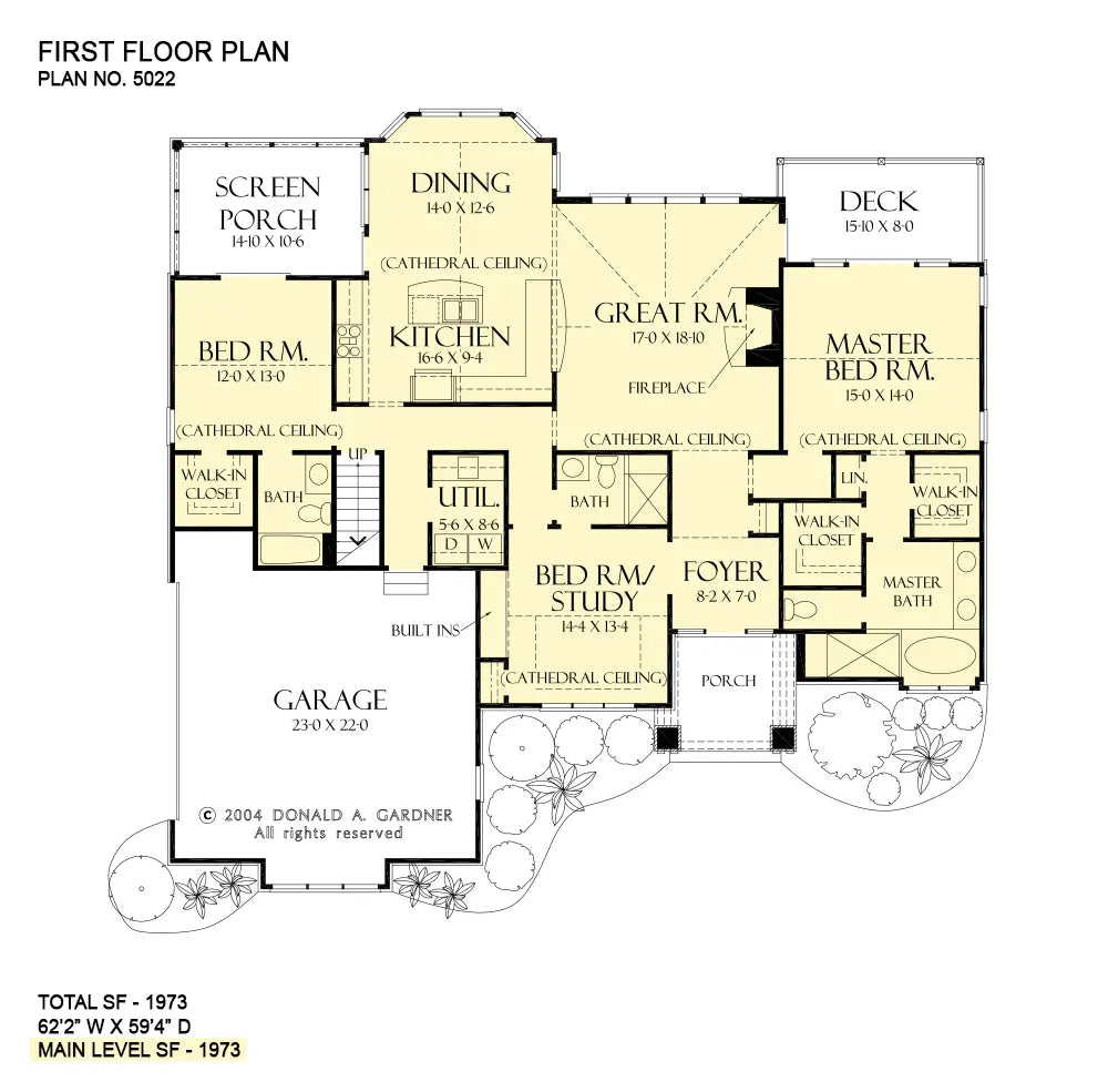 This is the first floor plan image for rustic house plan 5022 The Foxford