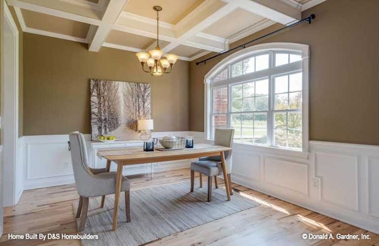 This is a photograph of the dining room of family house plan 1121 The Genevieve as built by a customer