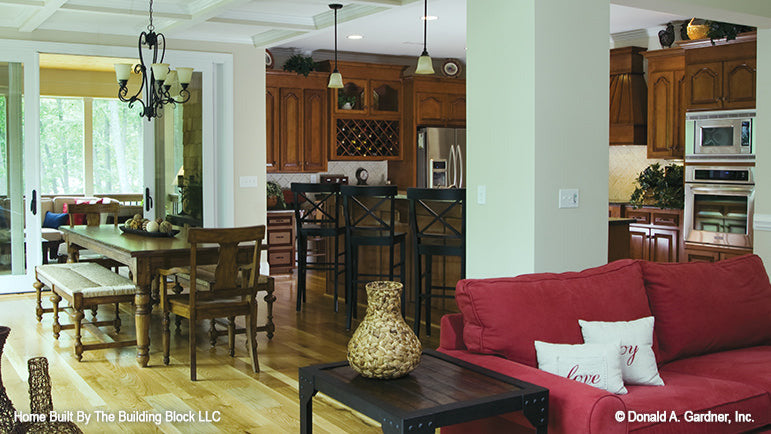 This is a dining room picture of rustic house plan 1191 The Genova