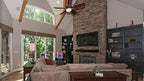 This is a photograph of the great room of mountain house plan 734 The Gilchrist as built by a customer