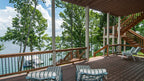 This is a photograph of the porch of mountain house plan 734 The Gilchrist as built by a customer