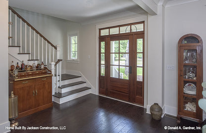 Barcart in the foyer once entering the front door. The Glousester plan 1188. 