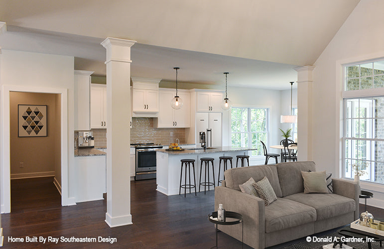 This is a photograph of the kitchen of three bedroom house plan 1003 The Godfrey as built by a customer