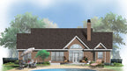 This is an illustration of the rear of country house plan 535 The Leslie