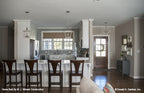Kitchen with bar seating for Hardesty house plan 1287