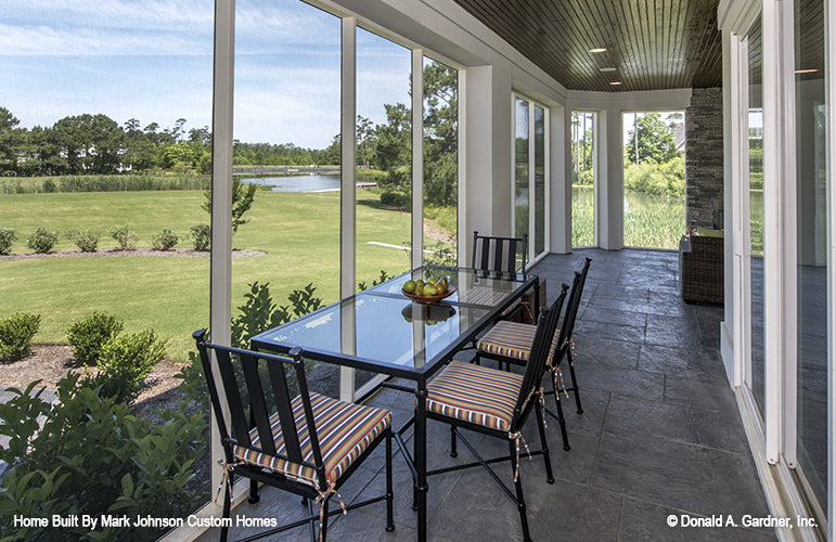 Beautiful view from the screened in porch. The Hartwell plan 1221.