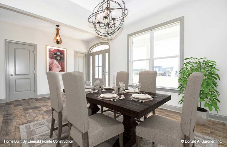 Dining room off to the side of the foyer. The Hazelwood plan 884. 