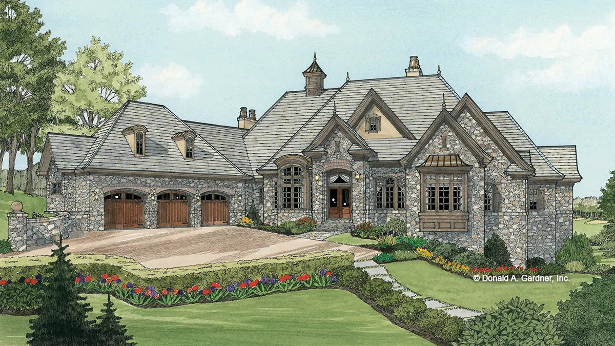 Front view illustration. The Heatherstone plan 5016. 