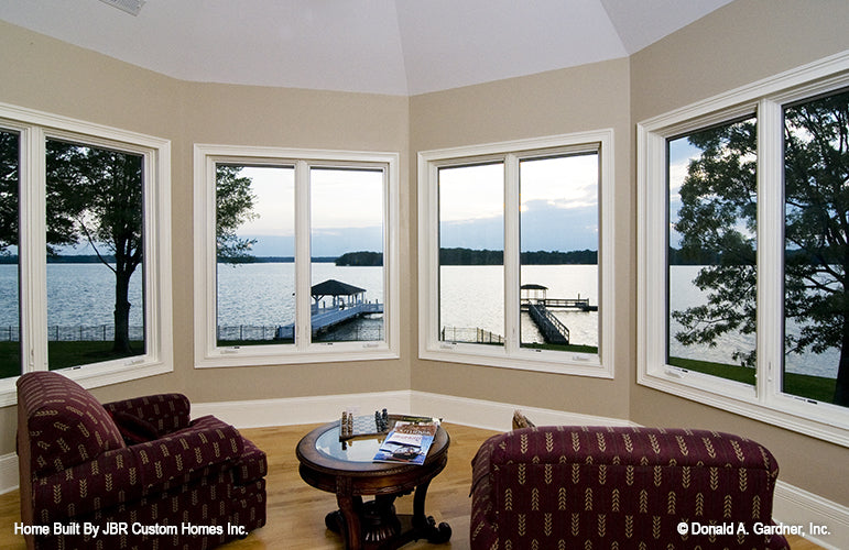 Sitting room view of the lake. The Heatherstone plan 5016. 