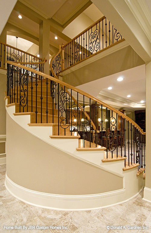 Curved staircase. The Heatherstone plan 5016. 