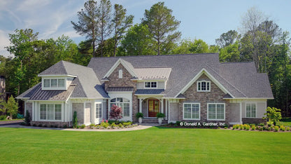 This is a photograph of the front of craftsman house plan 5001 The Hickory Place as built by a customer