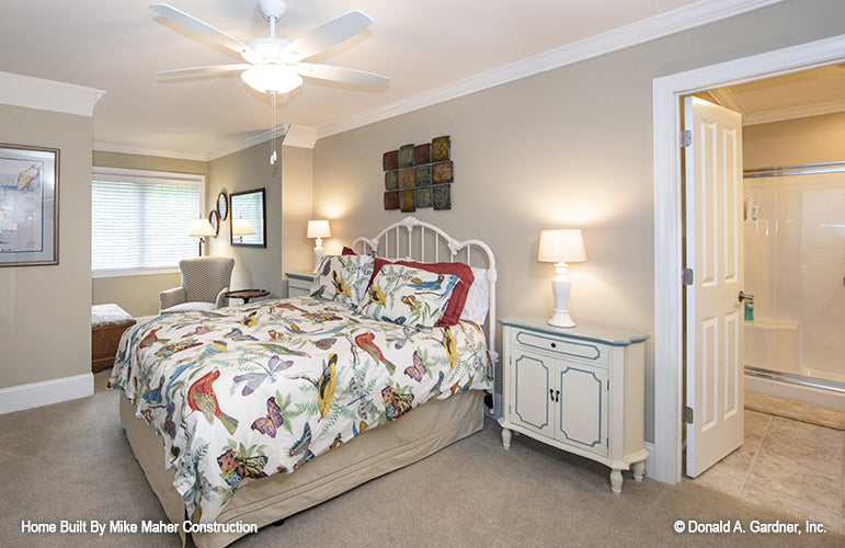 Secondary bedroom with sitting area nook. The Holden plan 1168.