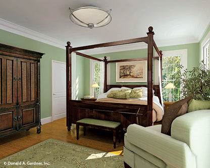 This is a master bedroom photo as built by a customer for farmhouse plan 864 The Hollyhock