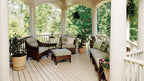This is a front porch customer photo of farmhouse plan 864 The Hollyhock