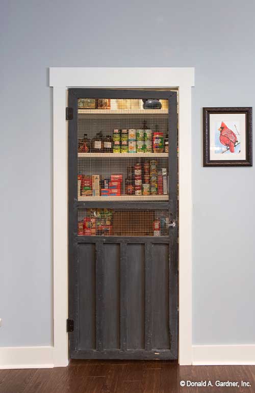 Wire screen doors to the pantry. The Hunter Creek plan 1326.