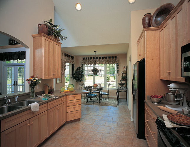 This is a photograph of the kitchen of three bedroom house plan 831 The Idlewild as built by a customer