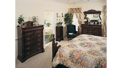 Master bedroom view to the bathroom door. The Ingraham plan 332.