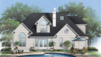 This is an illustration of the rear of family house plan 297 The Irwin