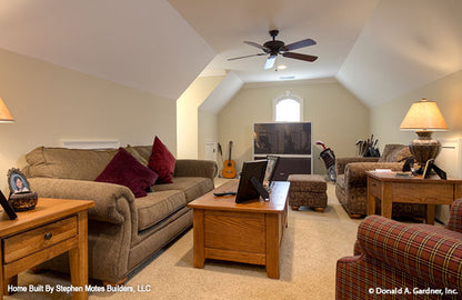 Clipped ceilings in the bonus room The Ivy Creek plan 921