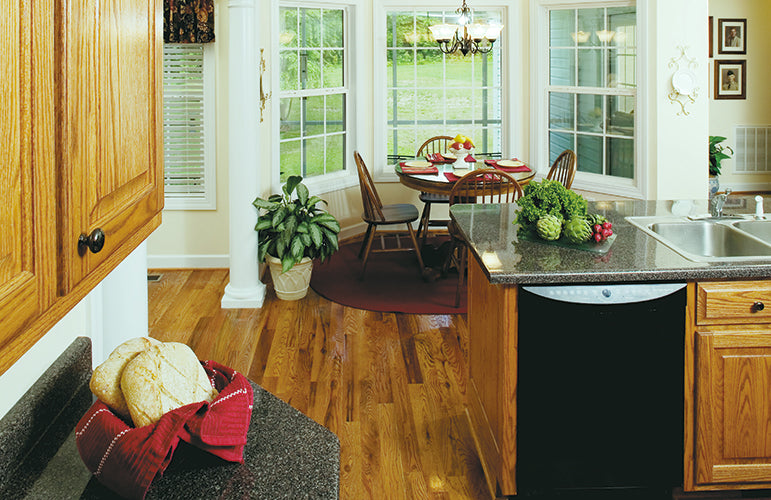 This is a photograph of the kitchen of three bedroom house plan 432 The Jacksonboro as built by a customer