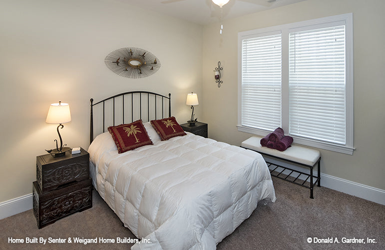 Secondary bedroom with double windows. The Jarrell plan 1017.