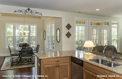 Kitchen view into the dining room. The Jarrell plan 1017.