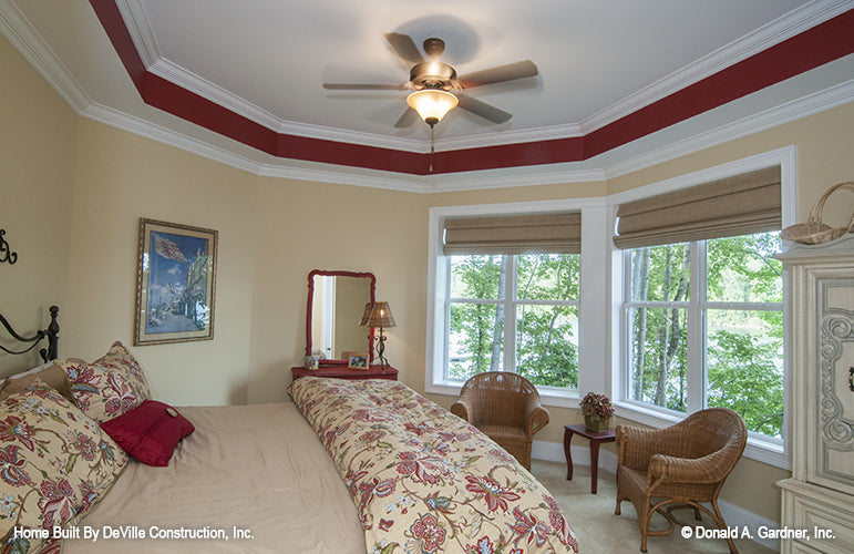 Secondary bedroom with tray ceiling. The Jasper Hill plan 5020.