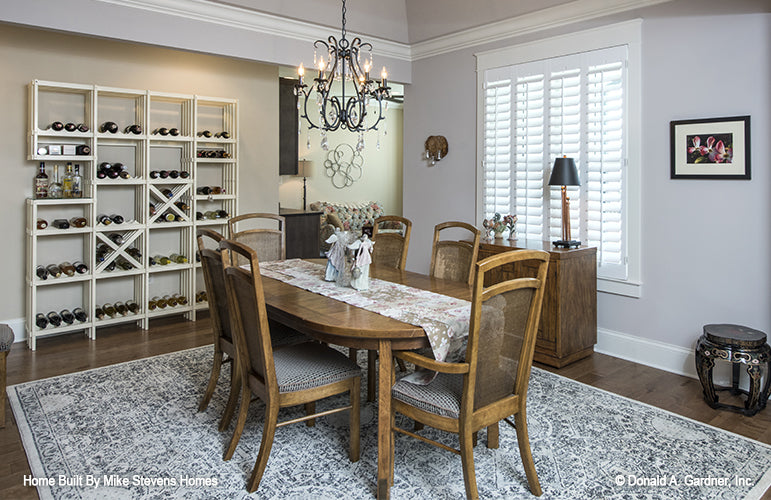 This is a photograph of the dining area of three bedroom house plan 1185 The Jenner as built by a customer