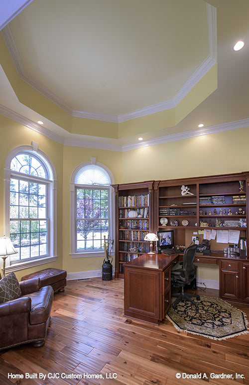 This is a study room picture of luxury house plan 1166 The Kenningstone