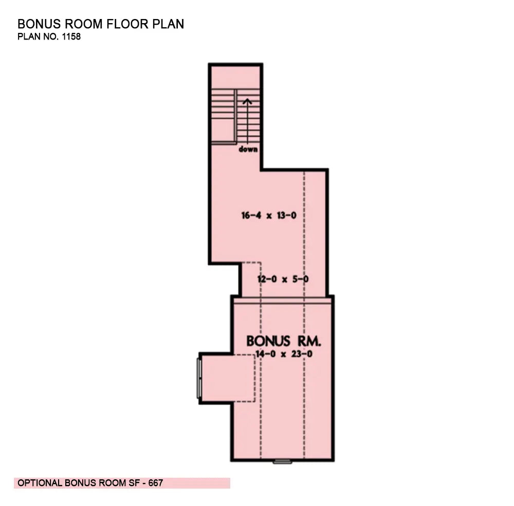 second floor plan has bonus room over the garage