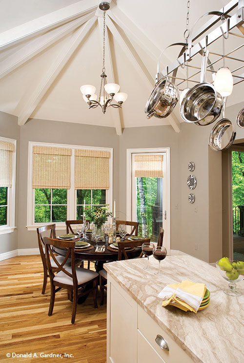 Dining room view with windows and patio door. The Laurelwood plan 5024.