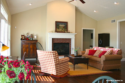 This is a great room picture as built by a customer for southern living house plan 912 The Lewisville