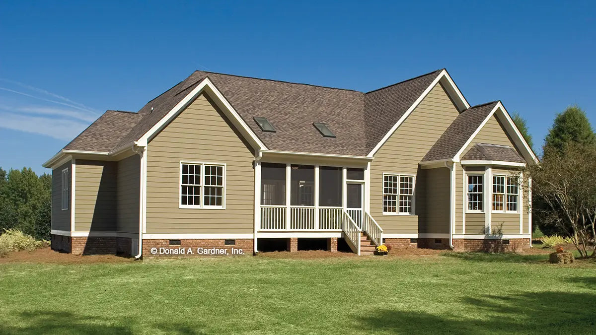 Screened porch in the rear with sylights make the backyard a welcome place