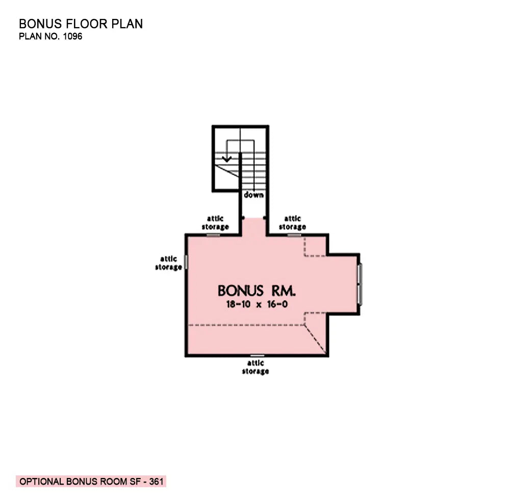 Bonus room above the garage with dormer window and attic access