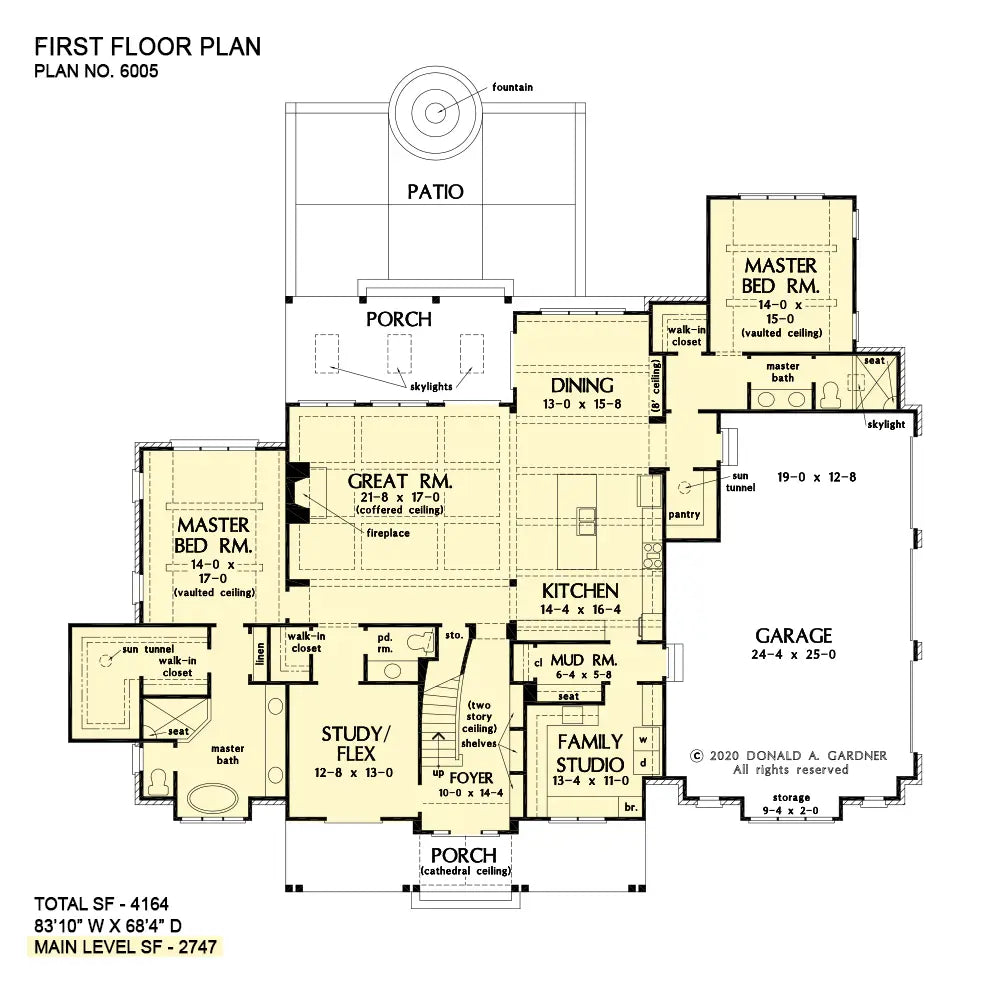 This is the first floor plan image for modern farmhouse house plan 6005 The Lorenzo