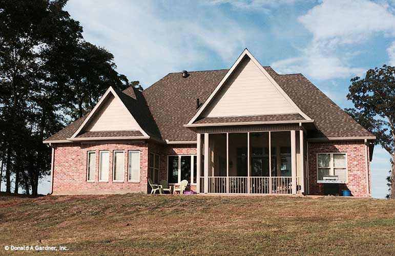 Customer picture of rear exterior for house plan 1319 The Lucerne