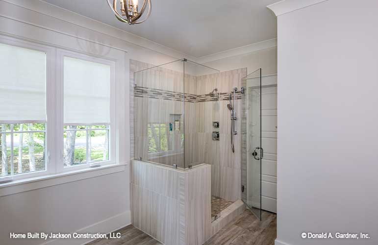 Walk-in shower in the master bathroom.  Lucinda plan 1514