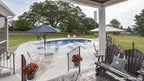 Perfect patio view onlooking the gorgeous backyard and pool. The Lucy plan 1415