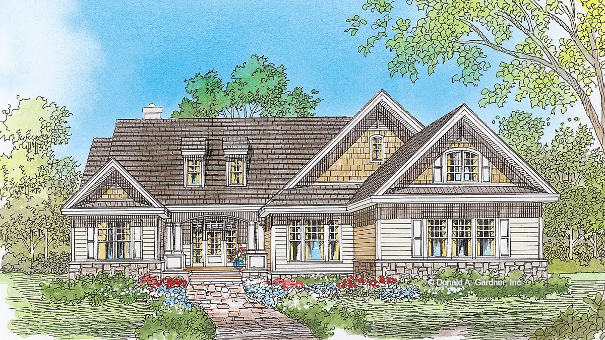 Front view illustration. The MacKinnon plan 890.