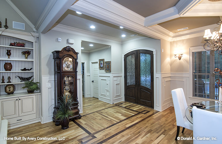 Double front door in the foyer. The MacAllaster plan 838. 